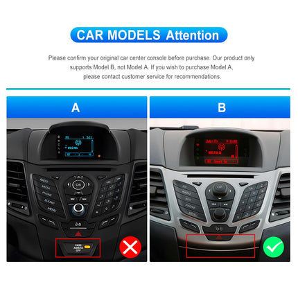 [2+32G] SIXWIN Android 13 Car Radio for Ford Fiesta 2009-2017, 9 inch Capacitive Double Din Car Radio with Screen with WiFi GPS Bluetooth FM/RDS USB Mirrorlink+Canbus