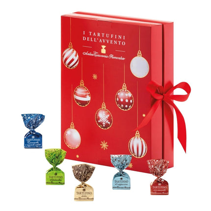Advent calendar with fine chocolate truffles | 25 Tartufo dolce from Antica Torroneria Piemontese in the Christmas calendar | 5 varieties of fine truffle pralines | Chocolate gift for Christmas