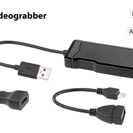 auvisio HDMI to USB Grabber: USB-HDMI video grabber for videos up to Full HD (1080p), with OTG adapter (HDMI video grabber, converter, VHS digitizer)