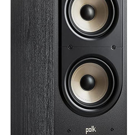 Polk Audio Signature Elite ES60 high-resolution HiFi floorstanding speaker for home theater, Hi-Res Certified, compatible with Dolby Atmos and DTS:X (piece), Black, SIGS60ELBK