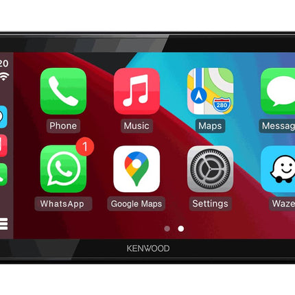 Kenwood DMX5020DABS - 17,3 cm WVGA digitaalne meediamonitor koos DAB+/FM, CarPlay, Android Auto, Androidi USB peegeldusega, Bluetooth, mahtuvuslik puutepaneel, DSP, 4 x 50 vatti