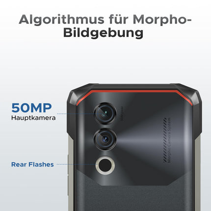 DOOGEE Blade 10 Power [2025] Outdoor Smartphone Ohne Vertrag Android 14, 24GB+256GB/TF 2TB Outdoor Handy 10300mAh/18W, 6.6'' HD+ baustellenhandy, 50MP AI Kamera,3 Card Slot/IP68/69K/NFC/GPS/Face ID