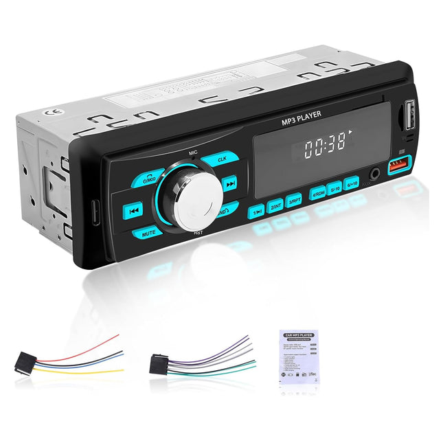 NHOPEEW 1 DIN autoraadio Bluetoothiga - FM-raadio vastuvõtja, tugi FM-raadio vastuvõtjale/USB/U-kettale/AUX-sisendile/TF-kaardile