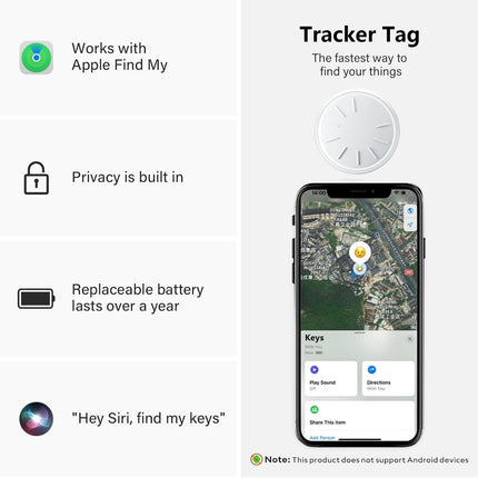 Õhumärgised - 4 võtmejälgijaga esemeotsija, töötab Apple Find Myga (ainult iOS), Bluetooth-jälgijasilt võtmete, pagasi ja kottide jaoks, vahetatava akuga võtmeotsija, nutikas silt 4-ga