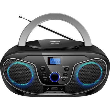 Silva-Schneider 1901850 MPC 19.4 FM-raadio CD-mängijaga, AUX, USB, must/hõbedane