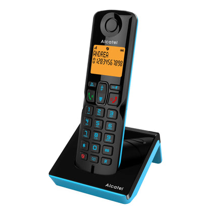 Alcatel S280 must ja sinine, käed-vabad, kõnepiirang, telefoniraamat 50 nime ja numbriga
