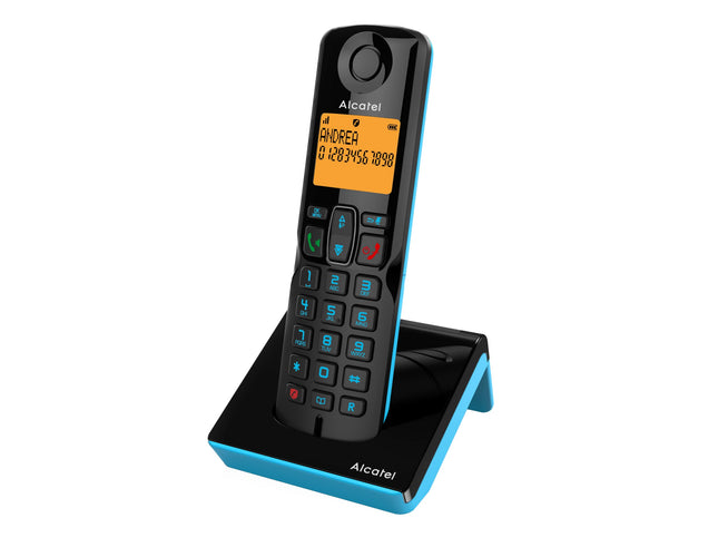 Alcatel S280 must ja sinine, käed-vabad, kõnepiirang, telefoniraamat 50 nime ja numbriga