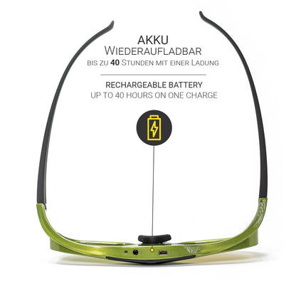 Hi-Shock DLP Pro Lime Heaven | DLP Link 3D Active Glasses for 3D DLP projectors from Acer, BenQ, Optoma, and Viewsonic | Compatible with PPA5610 / E4W [96-200 Hz | Battery | 32 g | Rechargeable]