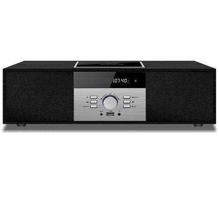 Kompaktsed süsteemid Nostalgiline Bluetooth-stereosüsteem koju, WISCENT Vintage Micro HiFi Systems CD-mängija, Bluetooth-heli voogedastusega, FM-raadio, USB-port, Aux-sisend, kõrvaklapipesa