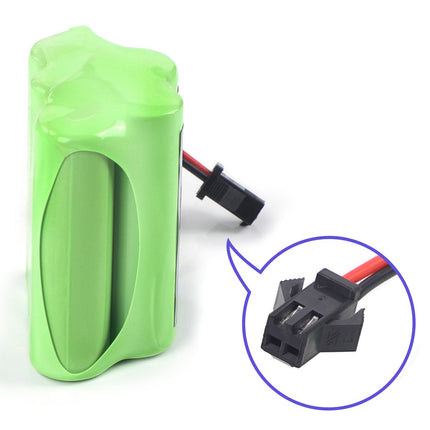 SHAWOROCE 2400mAh 6V NI-MH Battery for RC Truck Cars Vehicles Rechargeable AA RC Battery with Plug and Charging Cable Remote Controlled Car 4WD Off-Road Vehicle Tan (SM-2P)
