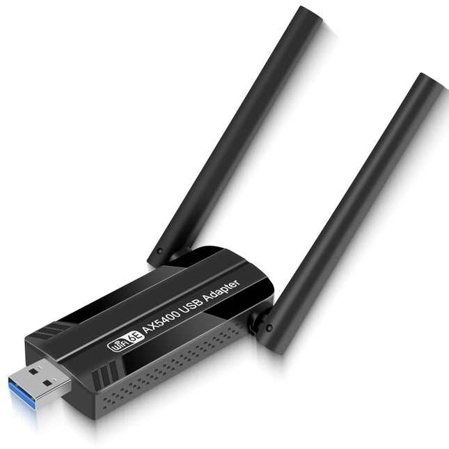 CINAMON USB WiFi mälupulk arvutile, AX5400 WiFi 6E WiFi adapter arvutile Windows 10/11 jaoks, kolmesageduslik 6GHz/5GHz/2.4GHz, MU-MIMO, WPA3 WiFi antenn arvutile madala latentsusega