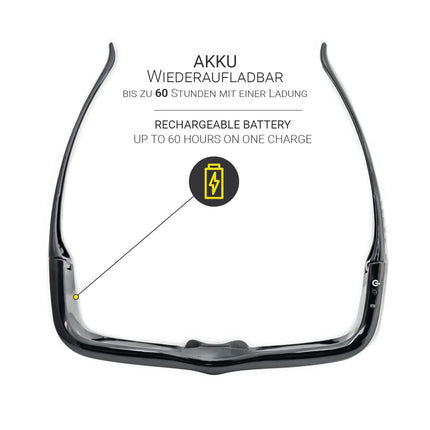 2x Hi-Shock DLP Pro 7G Black Diamond | DLP Link 3D-prillid kõikidele DLP 3D-projektoritele | Ühildub Optoma, Ace, BenQ, Vivatec, Viewsonic, LG [uusim põlvkond | katikuprillid | 96-144 Hz | 39 g | aku]