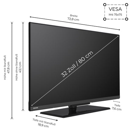 Toshiba 32-tolline Fire TV (Full HD, HDR, nutiteler, kolmekordne tuuner, sisseehitatud Alexa, Bluetooth) 32LF3F63DAZ