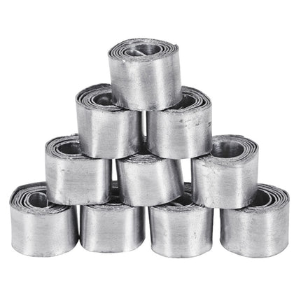 10 rulli kalapüügipliid, Boatoow pehmed pliid, pliidribad (0,6 mm, 1,2 mm), hõbedane