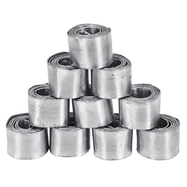 10 rulli kalapüügipliid, Boatoow pehmed pliid, pliidribad (0,6 mm, 1,2 mm), hõbedane