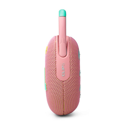 JBL Clip 5 - Pink – Portable Bluetooth speaker with JBL Pro Sound, deep bass, and playtime boost – Waterproof and dustproof – 12-hour battery life