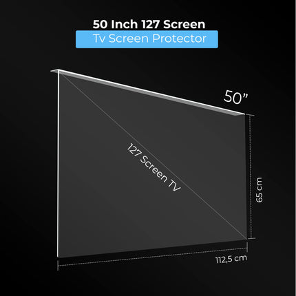 VENTON TV ekraanisäästja 127 ekraan (50 tolli) - telerikile LCD, LED, 4K OLED ja QLED HDTV ekraanikaitsele teleritele - kahjustustevastane telerikaitse - riputatud ja fikseeritud