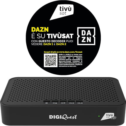 Digiquest decoder Tivùsat Classic Q10, Nero