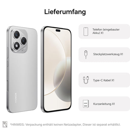 HONOR 400 Lite 5G nutitelefon, 256 GB/8 GB muutmälu, lukustamata Android-telefon ilma lepinguta (108 MP tehisintellektiga kaameranupuga, 6,7-tolline ekraan, 5230 mAh, Android 15, kahe SIM-kaardiga, NFC), samethall