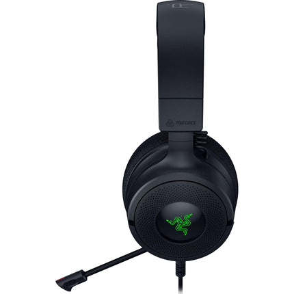 Razer Kraken V4 X - juhtmega arvutimängude peakomplekt (Triforce 40 mm draiverid, sissetõmmatav kardioidmikrofon, 7.1 ruumiline heli, Chroma RGB, arvuti - konsoolide ja mobiiltelefonide jaoks USB-C kaudu) must