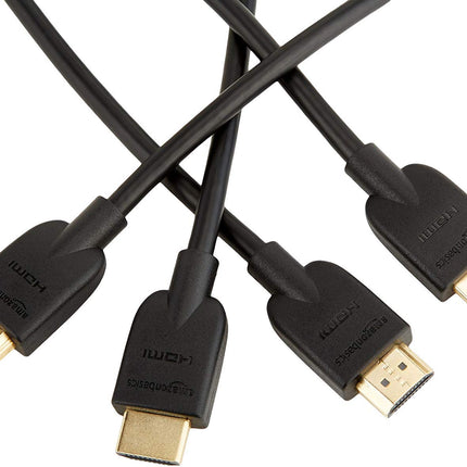 Xoro HSD 8470 HDMI MPEG4 DVD-mängija (USB 2.0, meediapleier, 1080p ülesskaleerimine, MultiROM) must ja Amazon Basics kiire HDMI 2.0 kaabel, 3D, 4K video taasesitus ja ARC, 0,9 m, 2 tk pakis