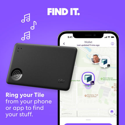 Tile by Life360 Slim (2024) – rahakotiotsija, Bluetooth-jälgija ja esemete leidja pagasisiltide, passide ja muu jaoks, iOS-i ja Androidi ühilduv, telefoniotsija, 1 tk pakis (must)