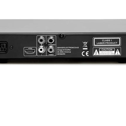 Denver DVH-1245 mitme regiooni/kõik regioonid ja ülesskaleerimisega DVD-mängija 1080p ekraani, HDMI, USB ja sisseehitatud Dolby Digital ruumilise heli dekoodriga