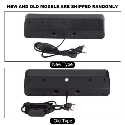 Soundbar for TV, USB Powered 3.5mm Plug, HiFi Stereo Subwoofer, TV Speaker, Long Speaker for TV Desktop Computer