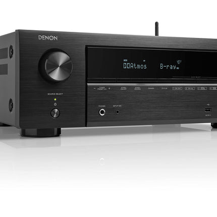 Denon AVR-X1700H 7.2-kanaliga AV-ressiiver, HiFi võimendi Dolby Atmose, DTS:X, 6 HDMI sisendi ja 1 väljundiga, 8K HDMI, Bluetooth, Wi-Fi, AirPlay 2, HEOS Multiroom, Alexa ühilduv