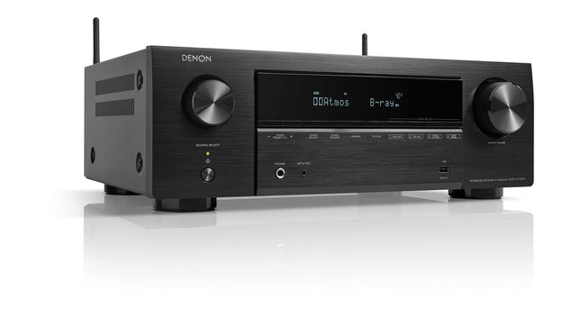 Denon AVR-X1700H 7.2-kanaliga AV-ressiiver, HiFi võimendi Dolby Atmose, DTS:X, 6 HDMI sisendi ja 1 väljundiga, 8K HDMI, Bluetooth, Wi-Fi, AirPlay 2, HEOS Multiroom, Alexa ühilduv