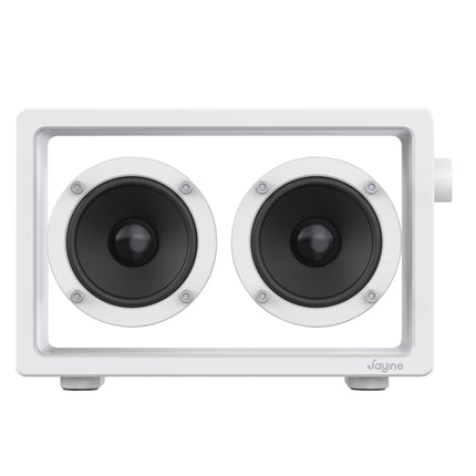 JAYINE Portable Bluetooth Speaker, 16W Minimalist Speakers, Bluetooth Wireless Loud Speakers, HD Powerful Sound and Wide Compatibility, V5.3 for Indoor and Outdoor, White
