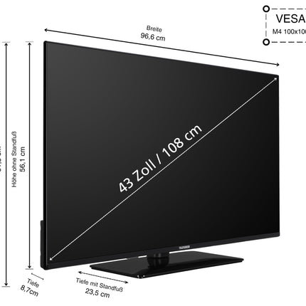 Telefunken TV 43 inch Android Smart TV (4K UHD, HDR, Triple Tuner, Bluetooth, Dolby Atmos) D43U750X2CWI
