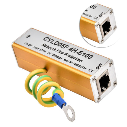 Võrgu ülepingekaitse, RJ45 RJ11 adapter Etherneti võrgu ülepingekaitse äikese välgupiiriku kaitse 5V ülepinge- ja piksekaitse RJ Suur voolutugevus Mitmetasandiline kaitse