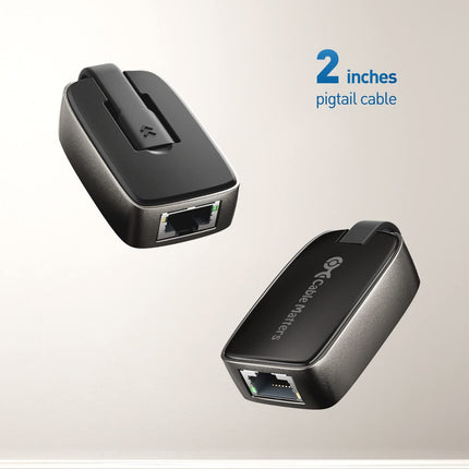 Cable Matters' Foldable USB C Ethernet Adapter, Portable USB C LAN Adapter, USB-C to LAN Adapter with 10/100/1000 Mbps Ethernet Network - Thunderbolt 4/3, USB4 Compatible