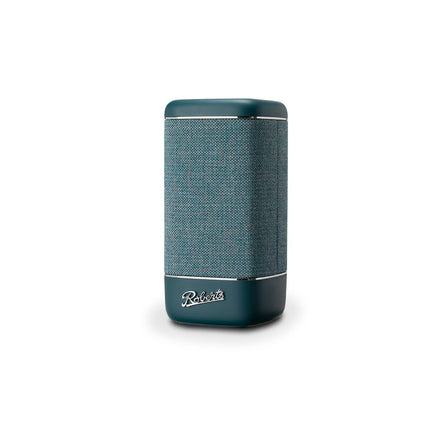 Roberts Beacon 325 Bluetooth kõlar – kaasaskantav, laetav, 12 tundi mänguaega, kaks passiivset bassikõlarit, vintage-disain, Bluetooth, voogedastus, Aux-sisend, sinakasroheline