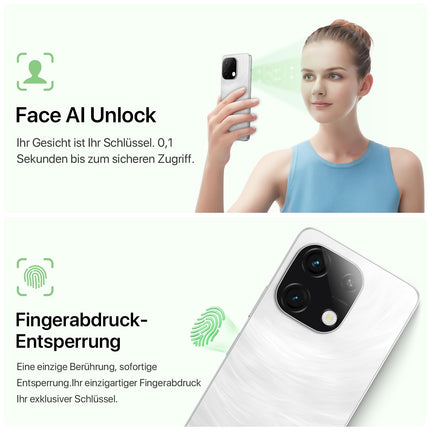 UMIDIGI G9T mobiiltelefon, Android 14 nutitelefon ilma lepinguta, 6,75 tolli 90Hz, 8 GB RAM 128 GB ROM 1 TB, 5000mAh, 13MP 8MP, kahe SIM-kaardiga 4G SIM-kaardivabad mobiiltelefonid, sõrmejäljelugeja ja näotuvastus, GPS, 2,4G 5G WiFi