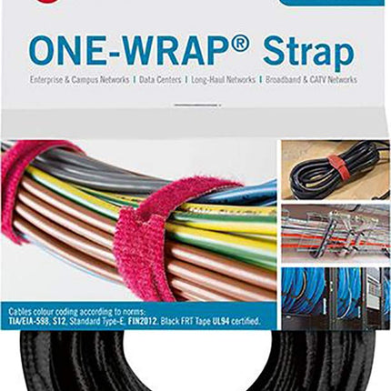 VELCRO® One Wrap® Strap cable ties 20mm x 200mm 25 pieces black