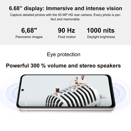 VIVO Y19s Smartphone, 8GB RAM + 256GB ROM, 50MP Rear Camera, 5150mAh Battery, Dynamic Light, 16.9cm (6.68-inch) Super Bright Display, IP64, 4G Mobile Phone, Dual SIM, Android 14, Black