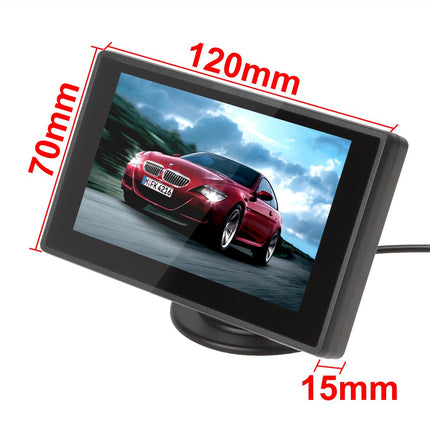 Auto parkimisabi monitor - BW 4,3-tolline TFT LCD automonitor auto tahavaatemonitor LED-taustvalgustusega ekraaniga sõiduki tagurduskaameratele