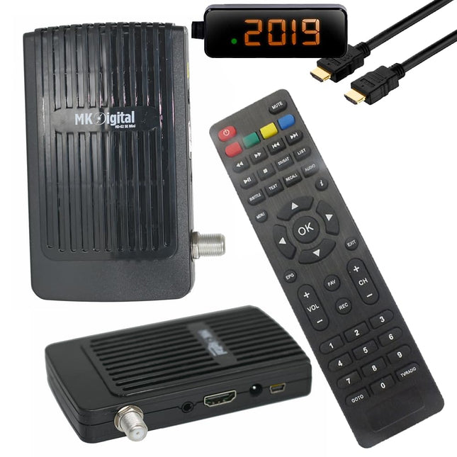MK Digital HD-62se Mini 1080p Full HD satelliitvastuvõtja HDMI, EPG USB meediapleier Astra-Hotbird-Türksat eelprogrammeeritud