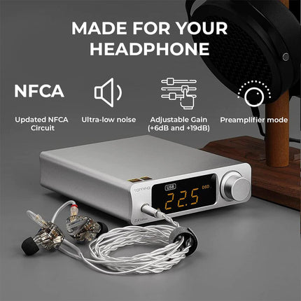 TOTAUDIO Topping DX3 Pro+ Bluetooth Headphone Amplifier (black)