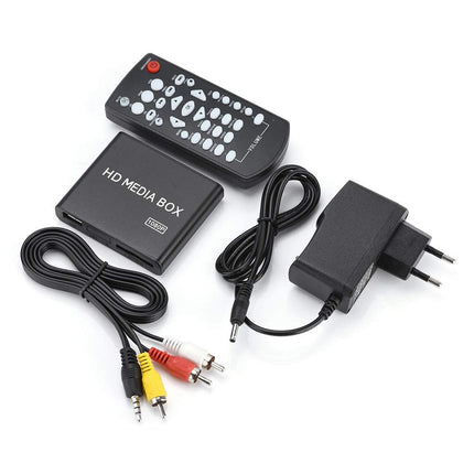ciciglow videomeediapleier, Full HD meediapleier USB lugemisfunktsiooniga, mobiilne kõvaketas, SD-kaardi tugi HDMI/YUV/AV väljund 5V toiteallikas juurdepääsuks