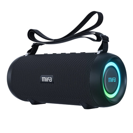 MIFA A90 Bluetooth Speaker 60W Wireless IPX7 Waterproof RGB LED Light 30 Hours Battery, USB/Micro SD Card/AUX-in Playback True Wireless Stereo with Protective Case/Portable Strap