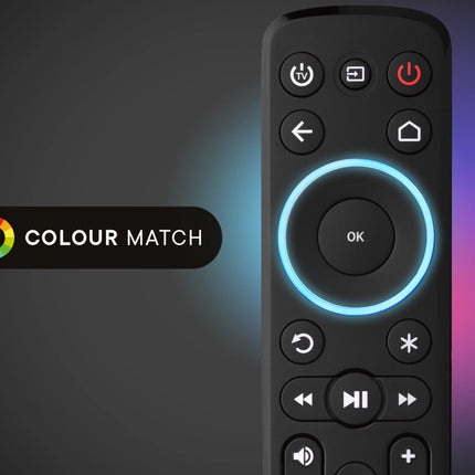 One For All Streamer kaugjuhtimispult multimeediaboksile - juhi kuni 3 seadet - (Roku, Apple TV jne), telereid ja heliribasid - must - URC7935