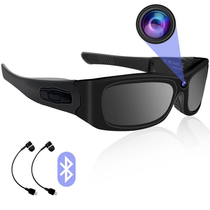 Nisanmoon päikeseprillide minikaamera, Bluetooth Sports HD 1080P videokaamera, kantavad prillid foto- ja videosalvestusega, silmussalvestus