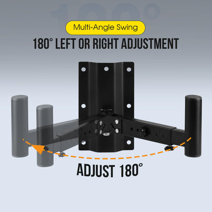 Supaway 2X Speaker Wall Mount Speakers Swivel 180° Robust Speaker Mount Tilt 60° Speaker Wall Mount Universal Speaker Wall Mount, Single Load Capacity 40 kg