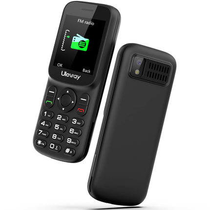 ukuu 4G seenioride mobiiltelefon ilma lepinguta – suurte nuppudega mobiiltelefon pika 1000mAh aku tööeaga, 1,8-tolline värviline ekraan, pensionäride mobiiltelefon taskulambiga (must)
