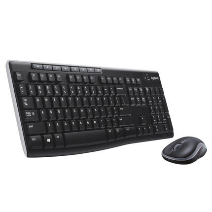 Logitech MK270 Combo Keyboard and Wireless Mouse with Wireless Nano Receiver (QWERTZ- German Keyboard Layout) Black