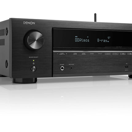 Denon AVR-X1700H 5.1 Home Theater System with Polk Signature Elite Series Surround Sound, 8K AV Receiver with Dolby Atmos, HEOS Built-in, Wi-Fi, Bluetooth, AirPlay 2, Alexa Compatible