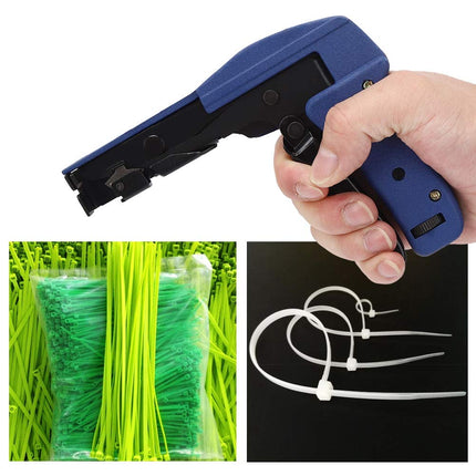 Cable Tie Gun, Blue Chrome Vanadium Alloy Steel Nylon Cable Tie Tensioning Tool Nylon Cable Tie Cutting Tool, Nylon Cable Tie Fastening Tool